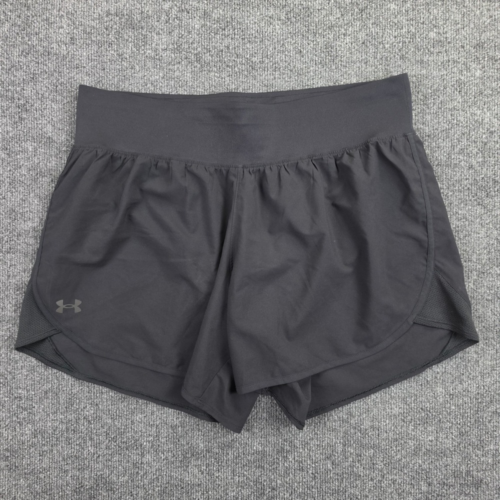 Under Armour Fly By Elite Running Shorts Women's XL 5" Black Brief Lined 1383242